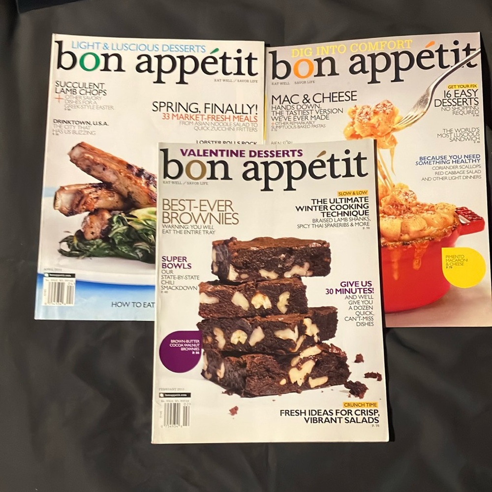 3 Bon Appetit Magazines
